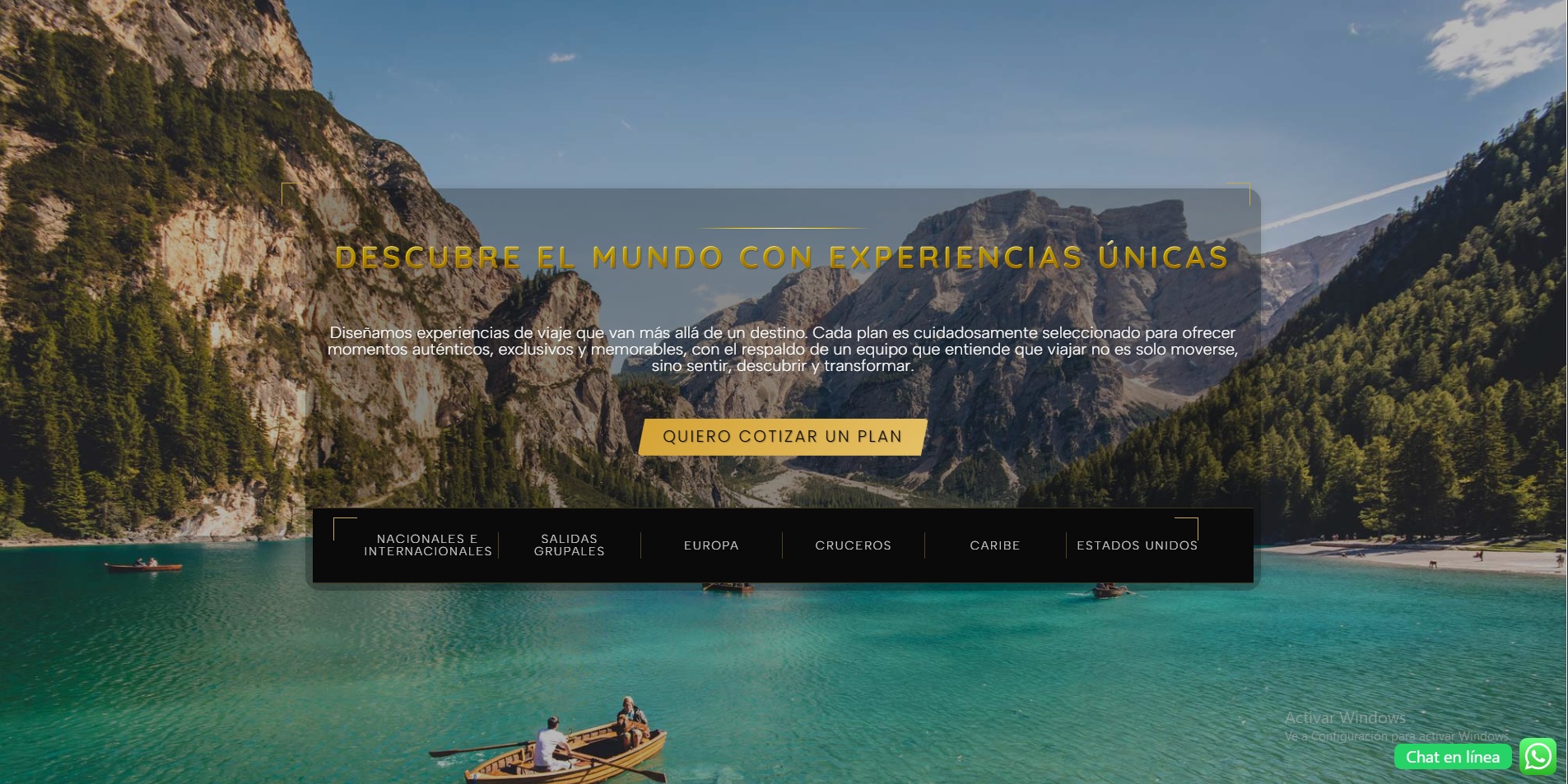 Diseño web CVT Travel Colombia — operadora turística
