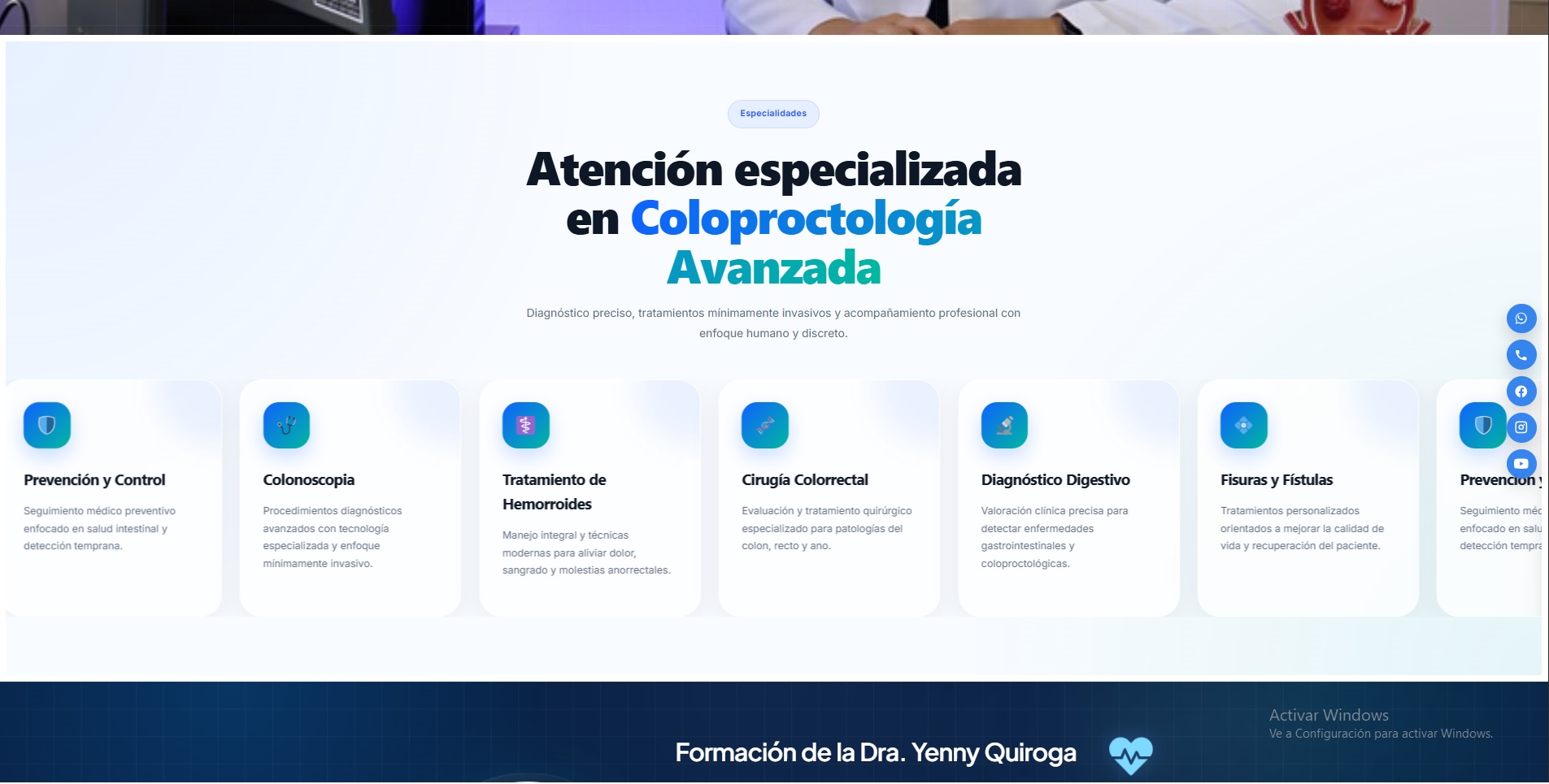 Diseño web Coloproctol — especialista médico Colombia
