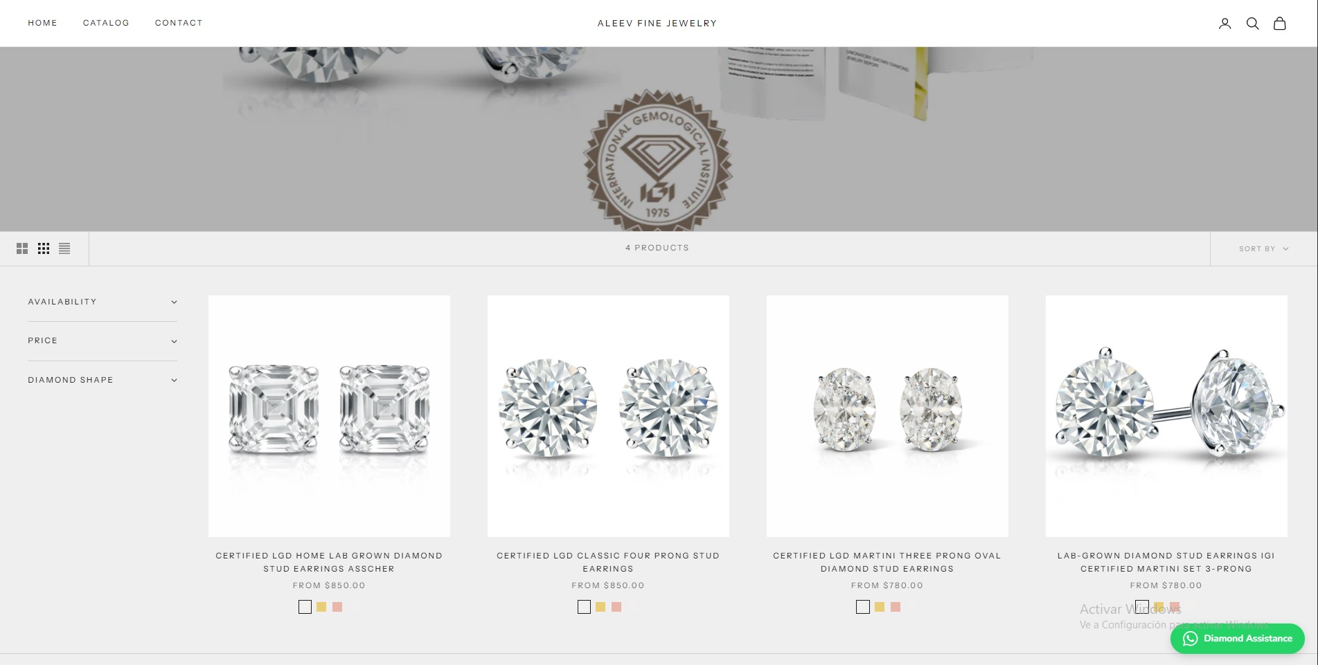Tienda online Aleev Fine Jewelry — joyería fina internacional
